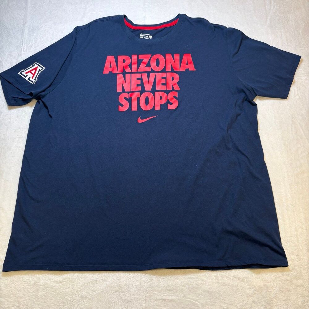 Nike Arizona Wildcats Shirt 3XL Navy Arizona Never Stops Graphic Tee